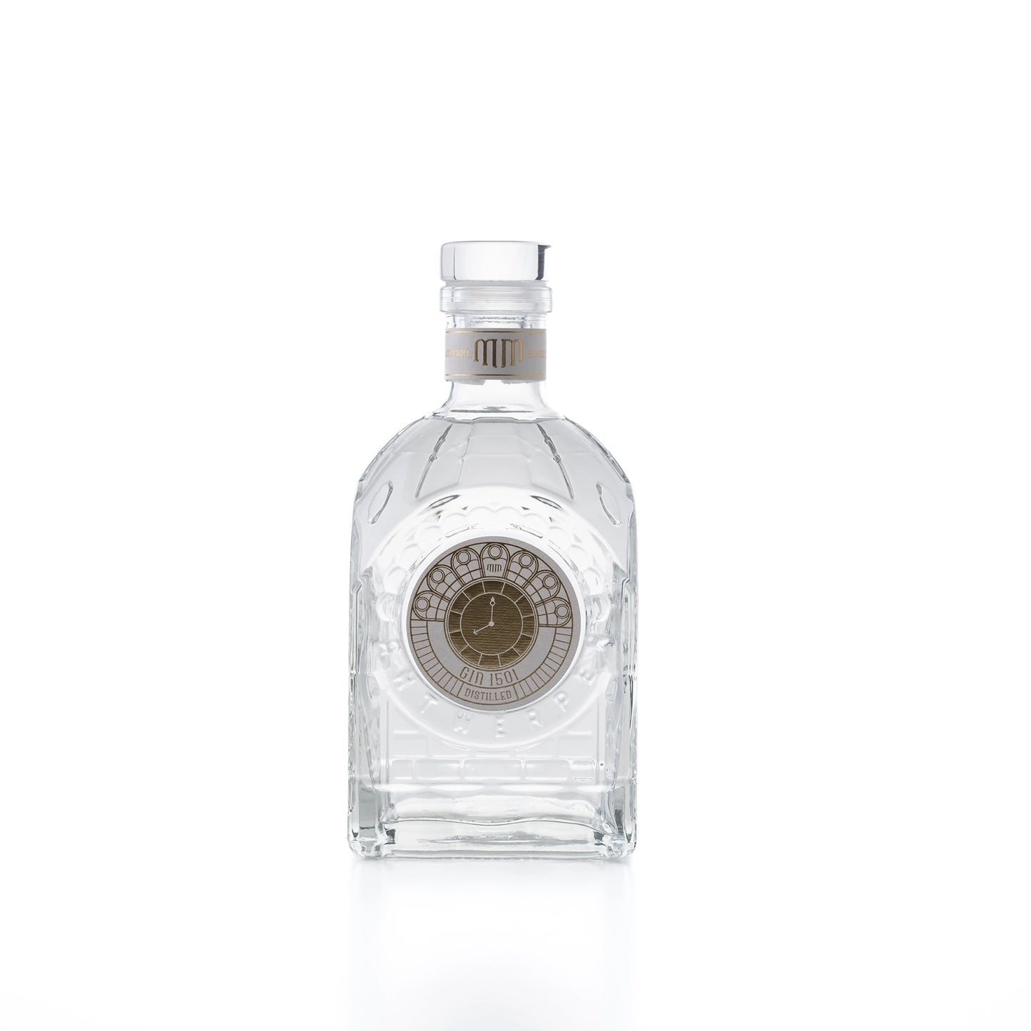 Vooraanzicht fles gin Antverpia